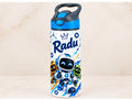 Bidon de apă personalizat cu roboței veseli și nume, 650 ml