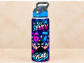 Bidon de apă personalizat Six Seven cu cifre roz și albastru și nume, 650 ml