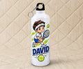 Bidon de apă personalizat cu băiețel jucător de tenis și nume, 500 ml