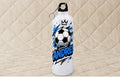 Bidon de apă personalizat cu minge de fotbal, coroniță și nume, 500 ml