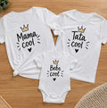 Set familie cu coroane – Mama cool, Tata cool și Bebe cool
