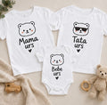 Set familie cu ursuleți conturați – Mama urs, Tata urs și Bebe urs
