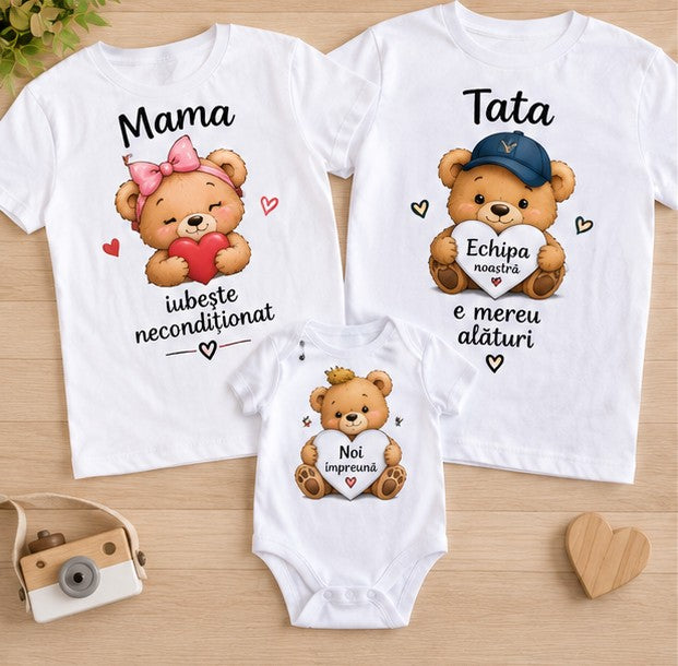 Set familie cu ursuleți – Mama iubește necondiționat, Tata mereu alături
