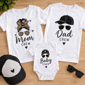 Set familie Crew – Mom, Dad și Baby, 2 tricouri și body