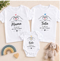 Set familie cu mâini în formă de inimă – Mama, Tata și Bebe, tot ce am mai frumos