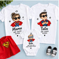 Set familie cu supereroi – Mama, Tata și Bebe au super puteri