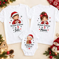 Set familie Primul Crăciun în 3 – Tati, Mami și bebe, 2 tricouri și body