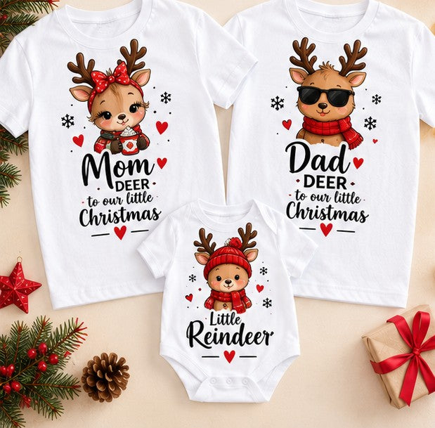 Set familie de Crăciun cu reni – Mom, Dad și Little Reindeer, 3 piese