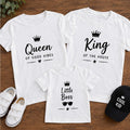 Set 3 tricouri familie – Queen of Good Vibes, King of the House și Little Boss