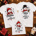 Set 3 tricouri familie de Crăciun – Oameni de zăpadă, Mama, Tata și Eu