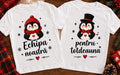 Set 2 tricouri cuplu cu pinguini – Echipa noastră pentru totdeauna