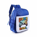 Ghiozdan albastru personalizat cu nume – Controller gaming cu text Gammer