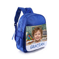 Ghiozdan albastru personalizat cu fotografie și nume