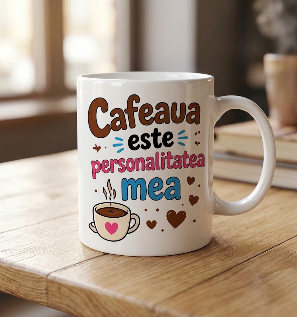Cană amuzantă – Cafeaua este personalitatea mea