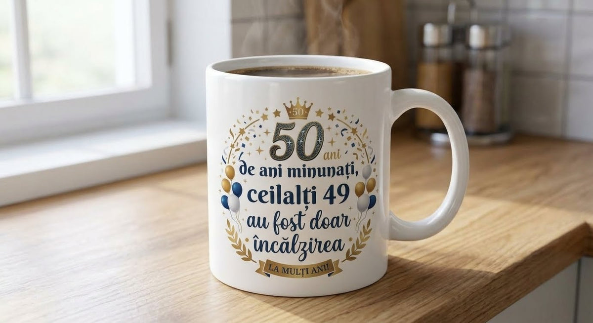 Cană aniversară 50 de ani – Ceilalți 49 au fost doar încălzirea
