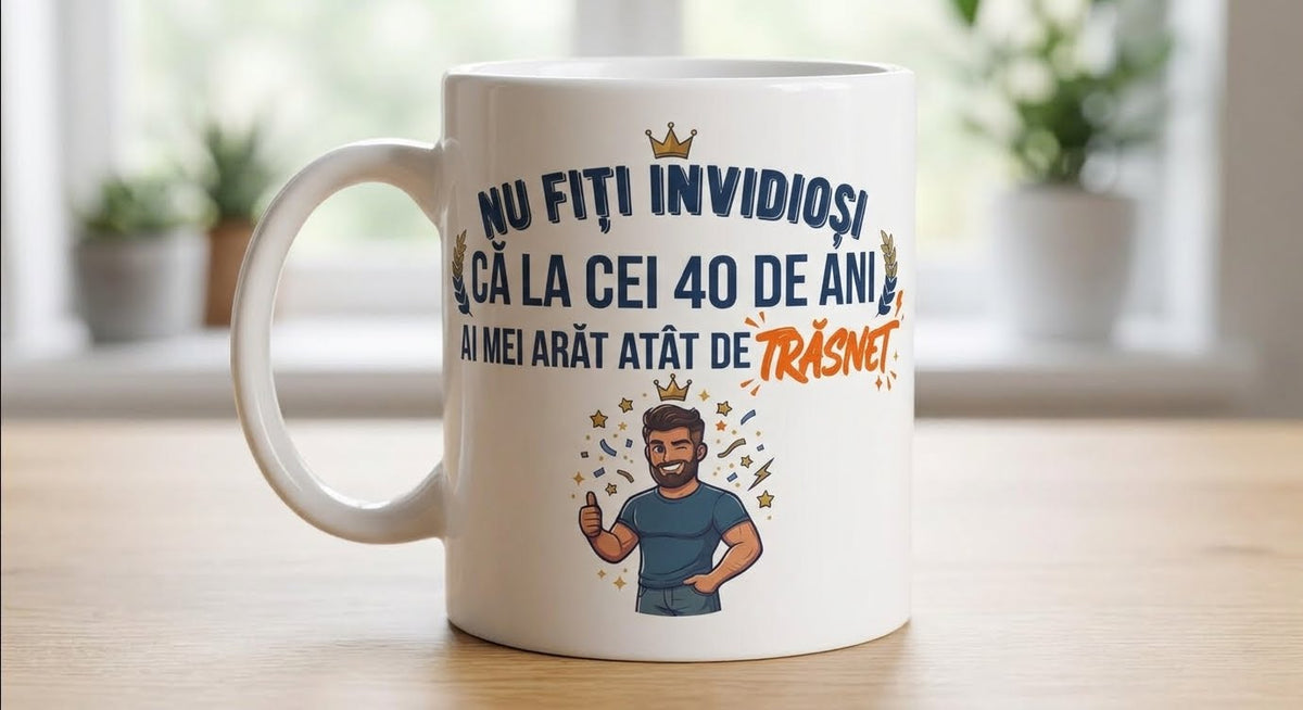 Cană aniversară 40 de ani – Nu fiți invidioși, arăt atât de trăsnet